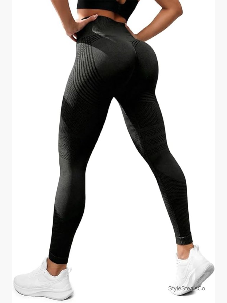 High Waist Compression Leggings With Resistance Bands Tummy Control Workout